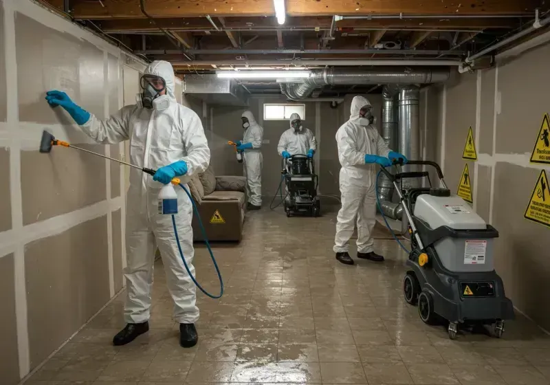 Basement Moisture Removal and Structural Drying process in Little Cottonwood Creek Valley, UT